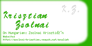 krisztian zsolnai business card